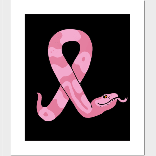 Pink Ribbon Copperhead Snake Posters and Art